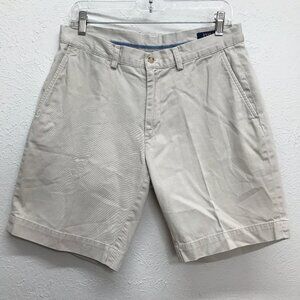 Polo Ralph Lauren Shorts Mens 32 Beige Classic Fit Cotton 9" Inseam Flat Front